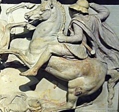 Hyperflexion-rollkur has existed for thousands of years as shown with this Thessalian cavalryman